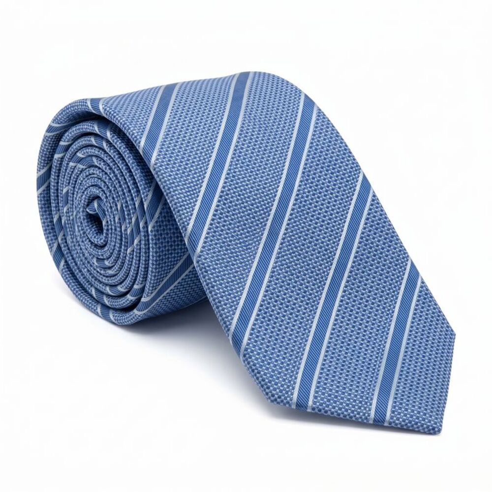 Emporio Armani Blue Silk Stripe Tie